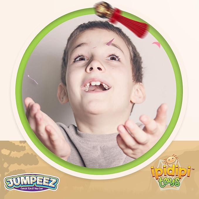 IPIDIPI Toys Jumpeez Safari Rocket Poppers – 25 Jungle Animal Bounce Toys for Kids – Ideal Stocking Stuffers for Kids, Birthday Party Favors, Goodie Bag School Prizes for Boys & Girls