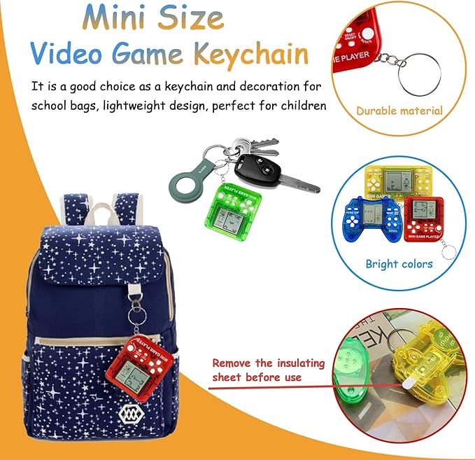 18Pcs Video Game Party Favors for Kids,Mini Game Console Keychain for Kids Boys Birthday Supplies Gaming Party Favors Classroom Prizes