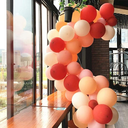 KALOR 12 Inch Coral Red Balloons, 50 Pcs Latex Helium Balloons for Kid's Birthday Party, Baby Shower, Wedding, Graduate Party Decorations