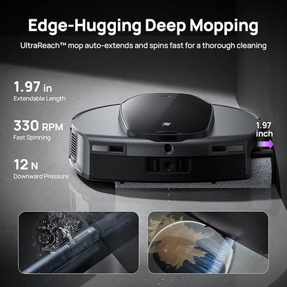 3i S10 Ultra Robot Vacuum and Mop with WaterRecycle System, 13000Pa Suction, Self-Cleaning Extendable Roller Mop, Auto Mop Washing & Drying, Self-Emptying & Refilling, Ai Obstacle Avoidance