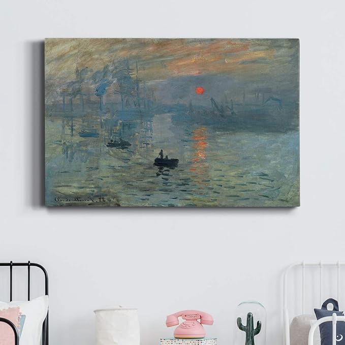 Wexford Home Home Decor Landscape Canvas Wall Art Abstract Floral Painting Modern Pictures Artwork Decoration for Living Room Kitchen Bathroom Office, Ready to Hang, impression sunrise, 24x36