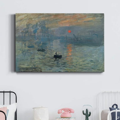 Wexford Home Home Decor Landscape Canvas Wall Art Abstract Floral Painting Modern Pictures Artwork Decoration for Living Room Kitchen Bathroom Office, Ready to Hang, impression sunrise, 24x36