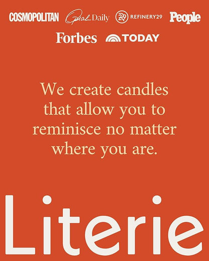Literie NYC Inspired Scented Candle: Brunch in The West Village - Citrus & Champagne, 9oz, 50 Hour Burn, Vegan Soy & Coconut Blend Candle for Home Decor, Gift for Women & Men
