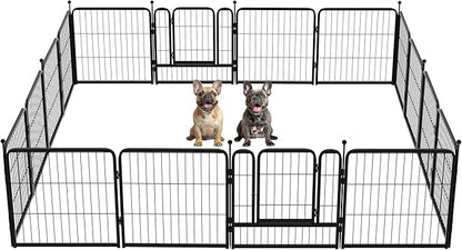 FXW Instant Unleashed Dog Playpen, Portable Pet Fence for Outdoor, RV Trips, and Camping, 24inch, 16 Panels for Puppy and Small Dogs│Patented