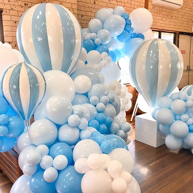 PartyWoo Light Blue Balloons 50 pcs 12 Inch Baby Pastel Sky Aqua Blue Balloons for Graduation Baby Shower Gender Reveal Weddings Under the Sea Birthday Party Decorations Blue-Y20
