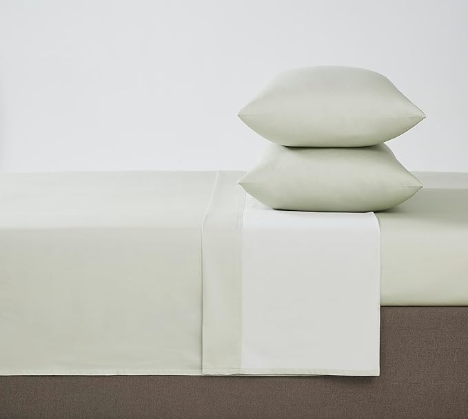 Linen Closet Luxury Cotton 1200 Thread Count Hotel Luxury 4-Piece Sheet Set, King, Light Green