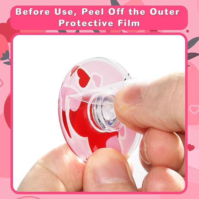 SCIONE 52 PCS Valentine's Day Fidget Spinners for Kids, Pink Heart Fidget Toys Bulk, Mini Sensory Toys for Girls Boys, Valentine's Classroom Exchange Gifts, Kids Party Favors, Treasure Box Prizes