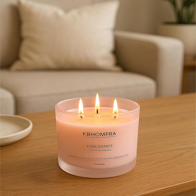 Soy Wax Scented Candle Grapefruit Cedar Aromatic & Fragrant 12.4oz Large Capacity, Luxury Gift Candle,up to 70 Hours of Burn Time for Home & Bathroom Decor Relaxation Ambience