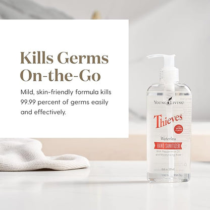 Young Living Thieves Hand Sanitizer – Essential Oil-Infused, Plant-Based, Quick-Drying, 7.6 fl oz