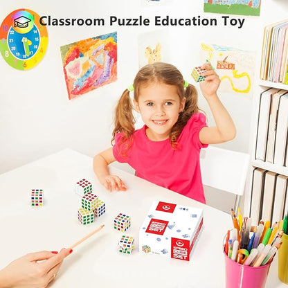 Vdealen 32 Pack Mini Cube Puzzle Party Favors for Kids, 1.18in 3x3 Magic Cube School Rewards & Classroom Prize for Students, Birthday Party Favors Easter Christmas Stocking Stuffers Gifts for Kids