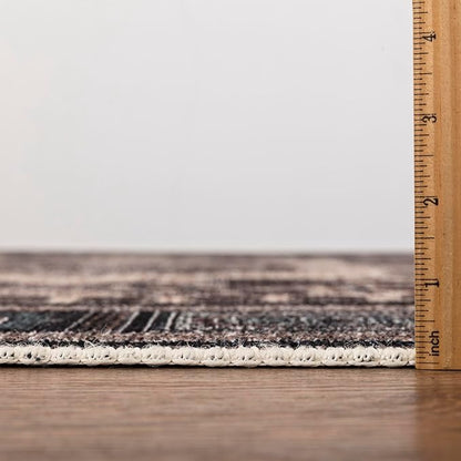 Keen Home Design 3x5 Rug - Machine Washable Entry Rug with Non-Slip Backing, Ideal for Enteryway, Kitchen, Bathroom, Laundry Room - Vintage, Easy Clean, Durable, Low Pile Rug - (3' x 5')