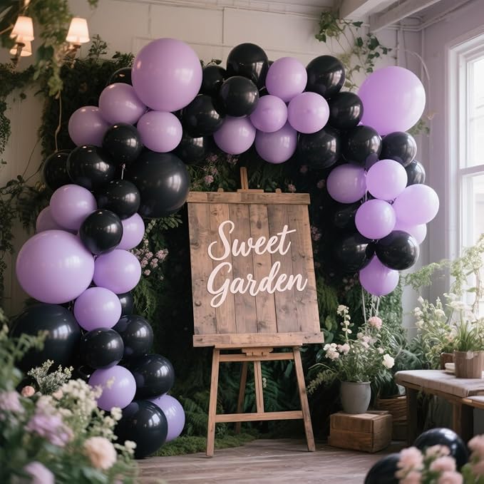 Black Balloons 100 Pack,12 Inch Matte Black Latex Helium-Ready Garland for Birthdays Weddings Baby Showers Graduations Elegant Arch Decorations