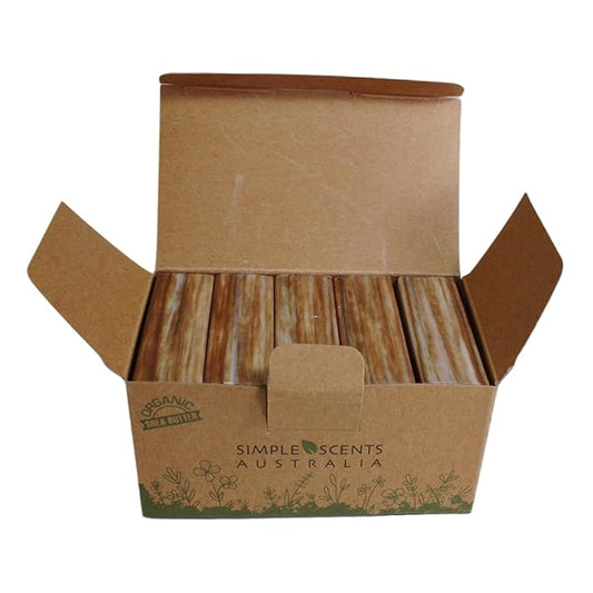 SSA Sandalwood Scented Natural Soap Bars (5 Bars), 3.5oz Australian Moisturizing Triple Milled Soap Bars Enriched with Shea Butter - Long Lasting Plant Based Body Bath Bars for Men & Women