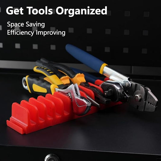 24 pcs Modular Magnetic Plier Organizers for tool boxes | Modular Plier holder for Mechanics, Technicians & DIY Toolboxes | Space-Saving & Quick-Access (Red)