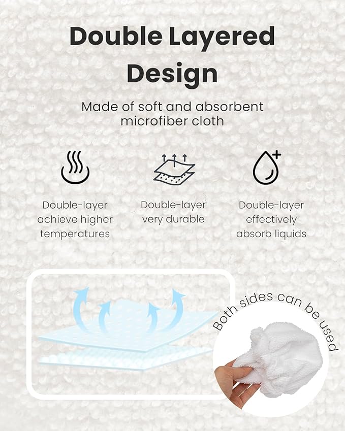 Steam Cleaner Accessories, Small Bonnets (Triangle) Compatible with Dupray Steam Cleaner, Reusable Steam Mop Pads Bonnets Compatible with McCulloch/awasky Steam Mop (Double-Layer) -6 PACK