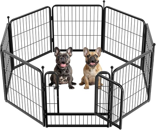 FXW Instant Unleashed Dog Playpen, Portable Pet Fence for Outdoor, RV Trips, and Camping, 24inch, 8 Panels for Puppy and Small Dogs│Patented