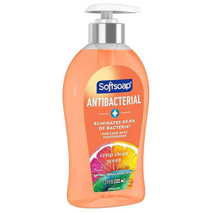 Softsoap Liquid Hand Soap, Crisp Clean Scent Hand Soap, 11.25 Ounce, 6 Pack
