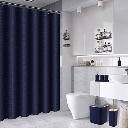28PC Bathroom Set - Gorgeous Blue Bathroom Set, Bathroom Accessory Set, Blue Shower Curtain Set with 5PC Shower Shelves