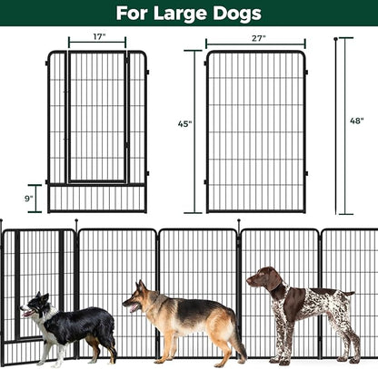 FXW Instant Unleashed Dog Playpen, Portable Pet Fence for Outdoor, RV Trips, and Camping, 45inch, 24 Panels for Large Dogs│Patented