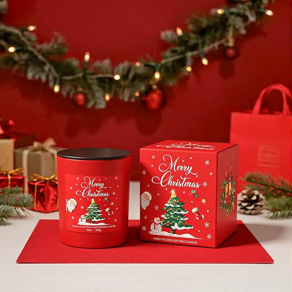 NORVENCE Christmas Candles, 10oz Scented Candles Gifts for Women, Merry Christmas Gifts for Women and Men