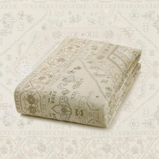 SERISSA Boho Rugs for Entryway, 2x3 Beige Entryway Rug Non-Slip Washable Small Area Rug, Ultra Soft Oriental Vintage Low-Pile Indoor Door Mat Floor Carpet for Entrance Bedroom Kitchen Bathroom