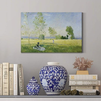 Home Decor Landscape Canvas Wall Art Abstract Floral Painting Modern Pictures Artwork Decoration for Living Room Kitchen Bathroom Office, Ready to Hang