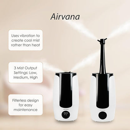 2.25 Gallon (8.5 Liter) Top Fill Digital Humidifier with LED Display Screen, Sleep Mode, and Coverage up to 757 Square Feet, AV200HUM White