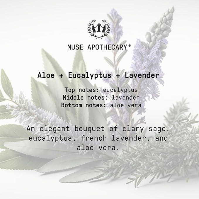 Muse Apothecary Hand Ritual - Aromatic and Nourishing Hand Soap, Infused with Natural Aromatherapy Essential Oils - USDA Certified Biobased - 16 oz, Aloe + Eucalyptus + Lavender, 3 Pack