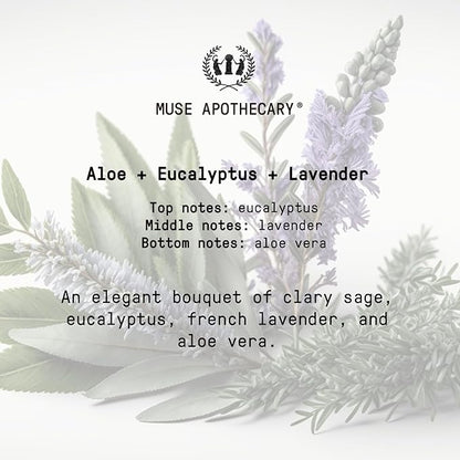 Muse Apothecary Hand Ritual - Aromatic and Nourishing Hand Soap, Infused with Natural Aromatherapy Essential Oils - USDA Certified Biobased - 16 oz, Aloe + Eucalyptus + Lavender, 2 Pack