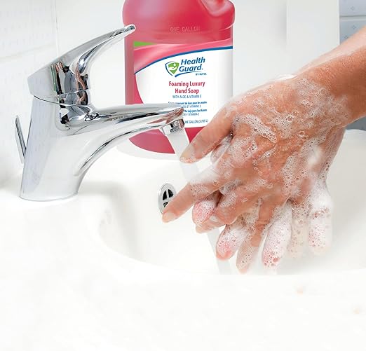 Kutol Health Guard 69013 Foaming Luxury Hand Soap, 1 Gallon Pour Top Bottle, Pink with Tropical Fragrance (Pack of 2)