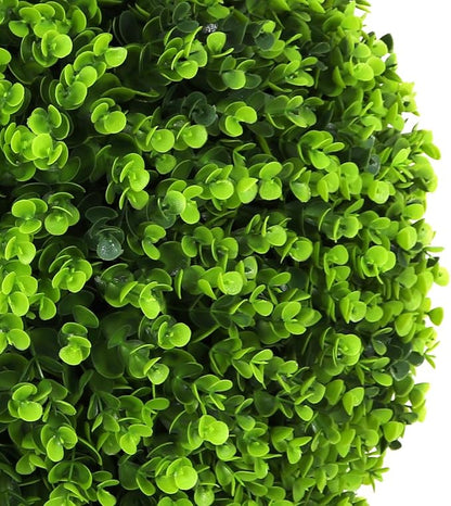 Bornbridge Artificial Boxwood Topiary Ball Tree - 4' Boxwood Ball Tree - Indoor/Outdoor Topiary Trees - Boxwood Artificial Outdoor Plants - Lifelike Wintergreen Boxwood Plant (2 Pack)
