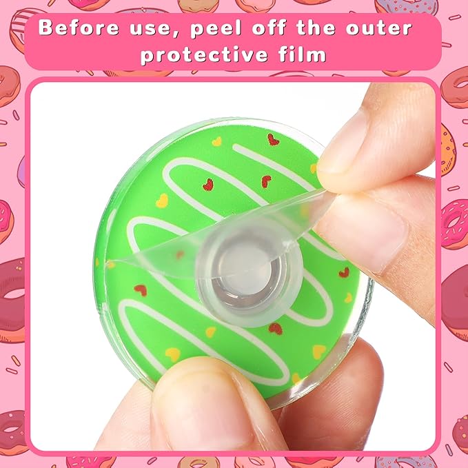 SCIONE 52 Pcs Donut Fidget Spinners Party Favors for Kids, Bulk Small Fidget Toys for Kids Classroom Prizes, Miniature Stress Relief Toy Birthday Goodie Bag Fillers Treasure Box Gifts