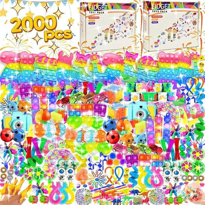 BicMan 2000pcs Party Favors Goodie Bags for Kids, Fidget Toys Pack, Stocking Pinata Stuffers, Birthday Gifts, Classroom Prize, Treasure Box, Carnival Prizes, Easter Eggs Fillers