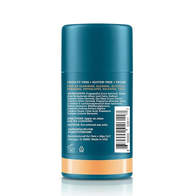 Oars + Alps Deodorant for Men & Women, Aluminum Free Deodorant for Men, Dermatologist Tested, Clean Ingredients, Non Toxic, Vegan, Long Lasting, Variety Pack, 3pk, 2.6oz