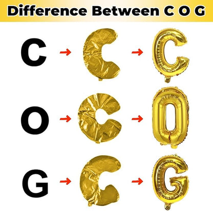 Big Alphabet J Foil Letter Balloons 40 Inch Self Inflating Name Balloon Decor for Women's Birthday & Anniversary
