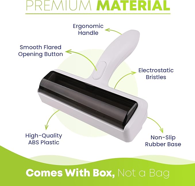Pet Hair Remover, Reusable Roller for Cat and Dog Hair Remover for Furniture, Couch, Carpet and Car Seats, for Pet Lovers Stocking Stuffers, Eco-Friendly, No Refills Needed
