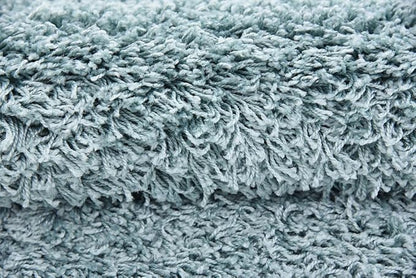 Unique Loom Solid Shag Collection Area Rug (4' 1" x 6' 1" Rectangle, Light Slate Blue)