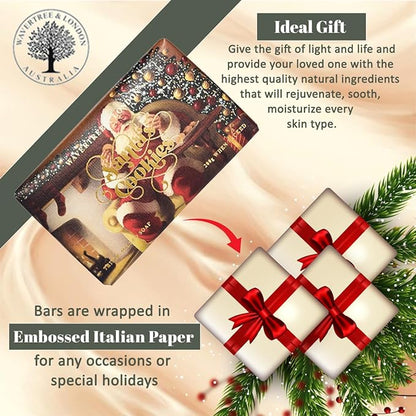 Wavertree & London Frangipani and Gardenia Scented Natural Soap (8 Bars), 7oz Moisturizing French Triple Milled Soap Bars enriched with shea butter - Pure Plant Oil Bath & Body Bars for All Skin Types
