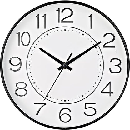 HZDHCLH Modern Wall Clocks Battery Operated,10 inch White Clock for Wall,Silent Small Wall Clock for Living Room Bedroom Kitchen Office Nursery Decor