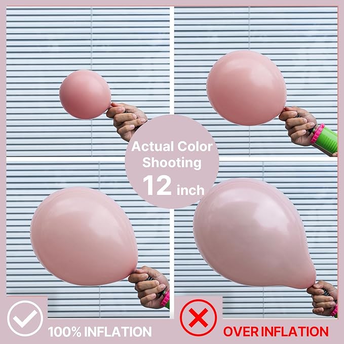 PartyWoo Dusty Pink Balloons 50 pcs 12 Inch Blush Pink Balloons for Graduation Baby Shower Gender Reveal Bachelorette Graduation Wedding Anniversaries Birthday Party Decorations Pink-F54