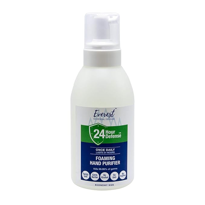 24 Hour Defense Foaming Hand Sanitizer | Kills 99.99% Of Germs | Stays Effective Throughout Hand Washings For 24 Hours Of Lasting Protection | Rich, Moisturizing Foam | Fragrance Free (20oz)