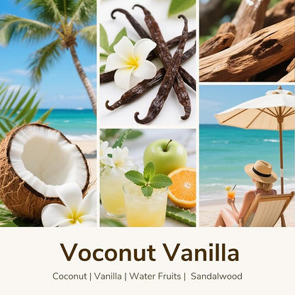 Goodpick Vanilla Coconut Candles, Scented Candle for Home, 22oz Soy Candles, Long Burning 120hrs Jar Candle Gifts