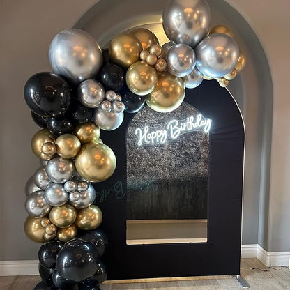 130pcs Metallic Gold Balloons Different Sizes 18" 12" 10" 5" Party Latex Balloons for Birthday Graduation Baby Shower Wedding Anniversary New Year Party Decorations
