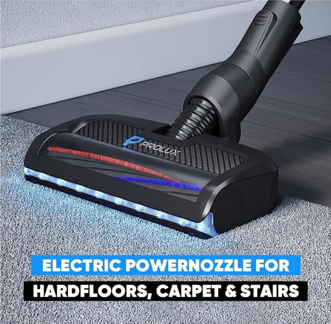Prolux Phantom Canister PET Vacuum Cleaner, Wessel Werk EBK250 Power Nozzle, Quick Clean, Lightweight, HEPA Filter, Adjustable Suction, Cleans All Surfaces