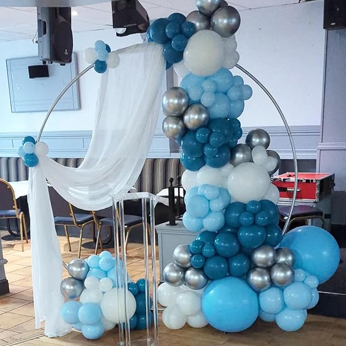 Peacock Blue Balloons 12 Inch, 50 Pcs Turquoise Blue Balloon Teal Blue Latex Balloons Matte Dark Teal Aqua Blue Helium Balloons for Birthday Baby Shower Wedding Whale Theme Party Decorations