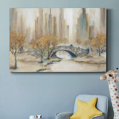 Wexford Home Decor Landscape Canvas Wall Art Abstract Floral Painting Modern Pictures Artwork Decoration for Living Room Kitchen Bathroom Office, Ready to Hang, central park, 32x48