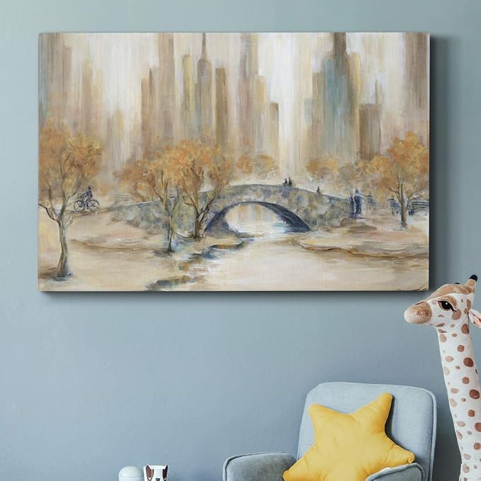 Wexford Home Home Decor Landscape Canvas Wall Art Abstract Floral Painting Modern Pictures Artwork Decoration for Living Room Kitchen Bathroom Office, Ready to Hang, central park, 24x36