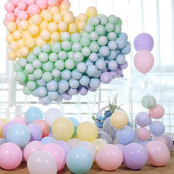 KALOR 12 Inch Pastel Yellow Balloons, 50 Pcs Latex Helium Macaron Balloons for Kid's Birthday Party, Baby Shower, Wedding, Graduate Party Decorations