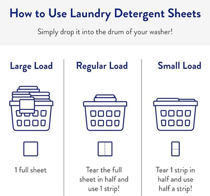 The Clean People Fragrance Free Laundry Detergent Sheets - Laundry Soap - Ultra Concentrated, Recyclable Packaging, Stain Fighting - Fragrance Free, 192 Pack