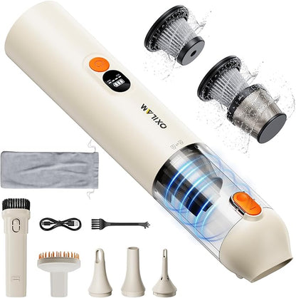 OXILAM Car Vacuum Handheld Vacuum Portable Cordless-14000PA High Power, Blow & Suction 2 in 1, Up to 30 Mins Runtime, Small Vacuum Cleaner for Home, Pet, Car, Office, Ideal Gifts for Men & Women